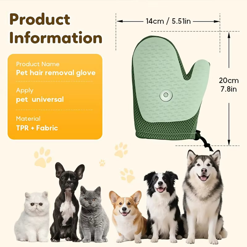 Upgrade Electrostatic Pet Grooming Gloves for Cats and Dogs